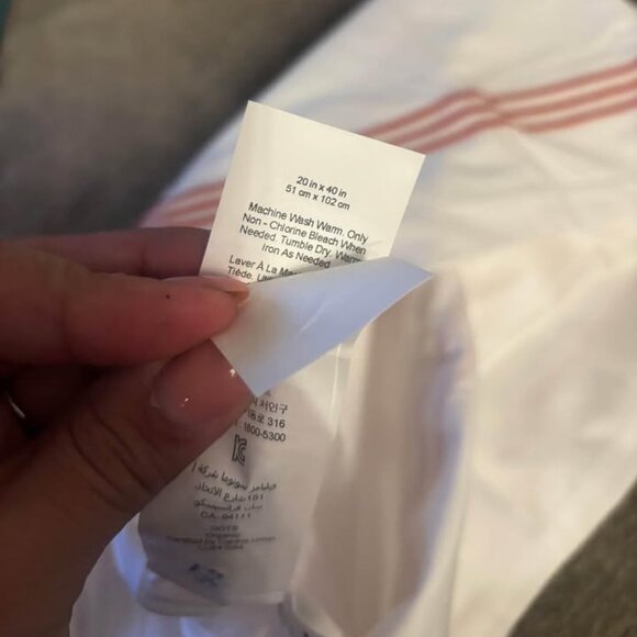 2 Brand New Pottery Barn White KING Pillowcases with Orange Embroidered Borders - Picture 3 of 4